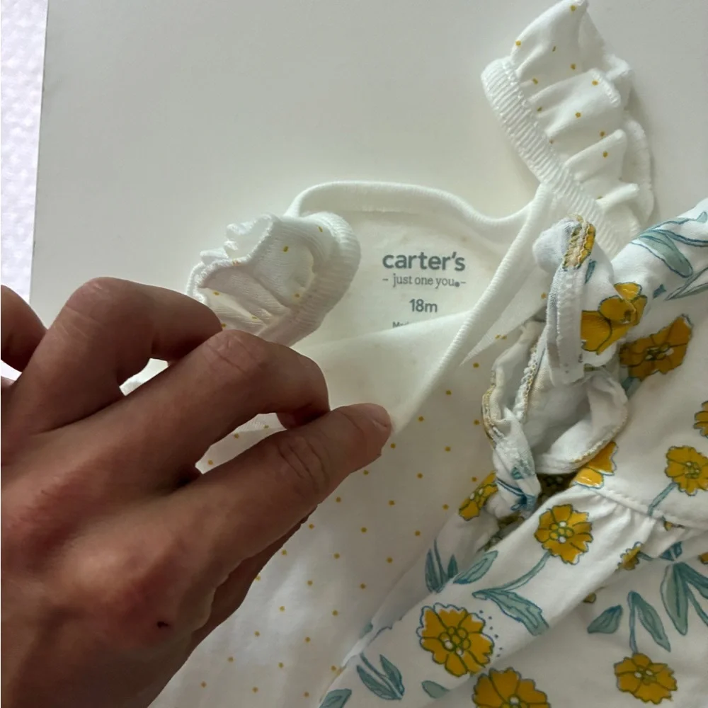 Carter's Yellow Floral Diaper Cover Set